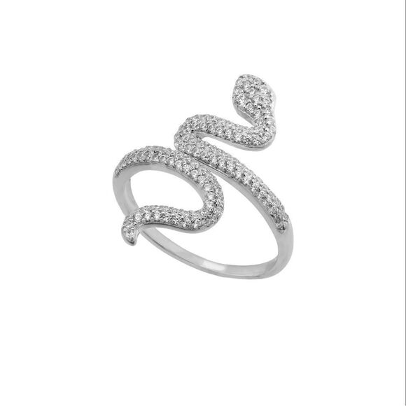 NWT GIANI BERNINI
Cubic Zirconia Snake Ring in Sterling Silver size 7 - Picture 2 of 8